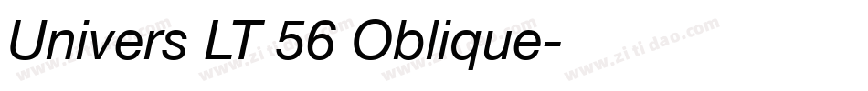 Univers LT 56 Oblique字体转换
